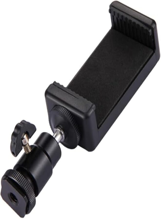 SOLUSTRE 1pc Ball Clamp Black Tripods Clipper Head Hot Selfie Mount Holder Universal Tripod for Adapter Stand Clip Shoe Phone Stick Degree Bracket Smartphone Vertical Mobile Cell Video